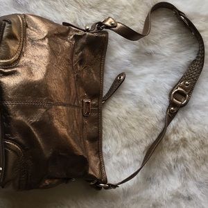 The Sak Gold leather shoulder bag.